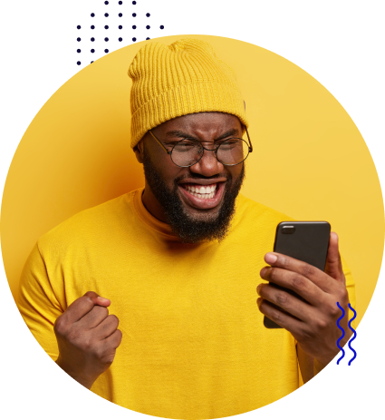 Person using a smartphone